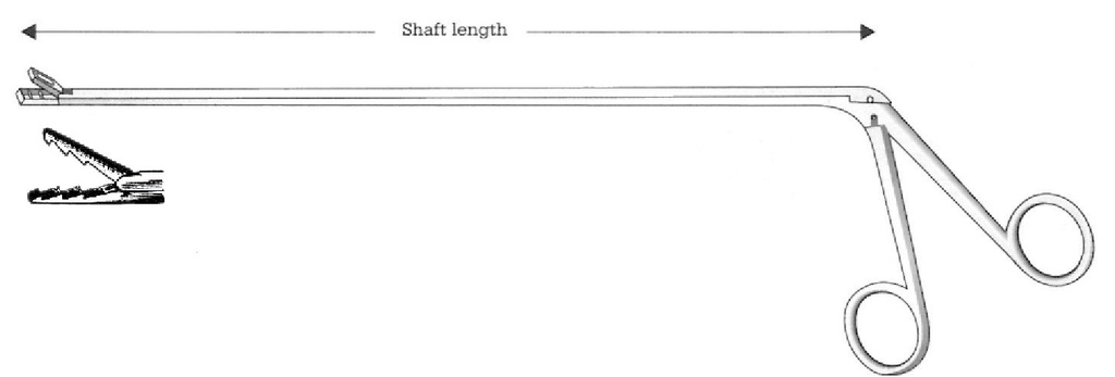Chevalier-Jackson Esophagoscopy Forceps, figure 11 - shaft length = 50 cm / 20"