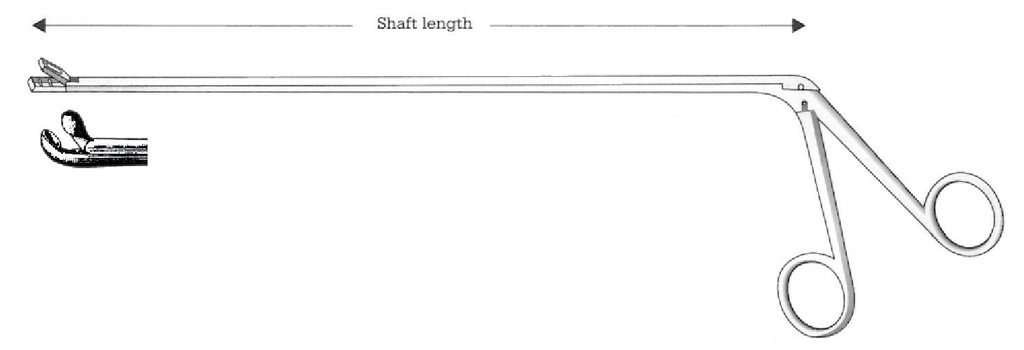 Chevalier-Jackson esophagoscopy forceps, figure 27 - shaft length = 50 cm / 20"