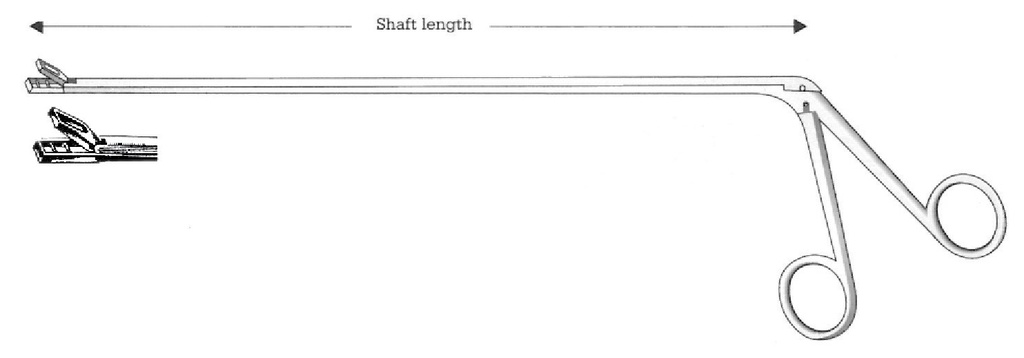 Chevalier-Jackson Esophagoscopy Forceps, Figure 4 - Shaft Length = 60 cm / 24"