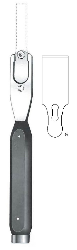 Chisel blade, interchangeable, width = 25 mm - length = 8.5 cm / 3-1/4"