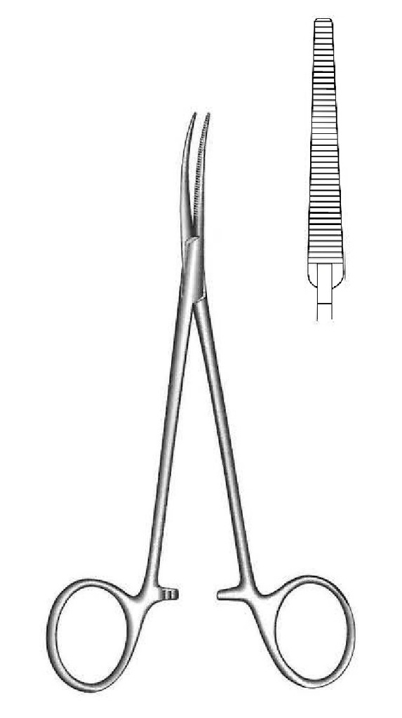 Christophe Artery Forceps, straight - length = 16 cm / 6-1/4"