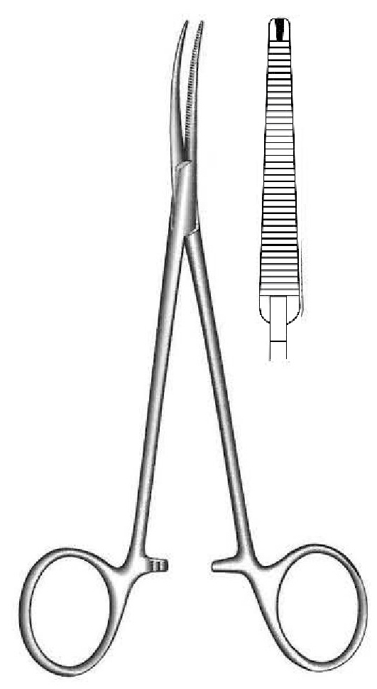 Pinza para arteria de Christophe, recta, dientes 1:1 - longitud = 16 cm / 6-1/4"