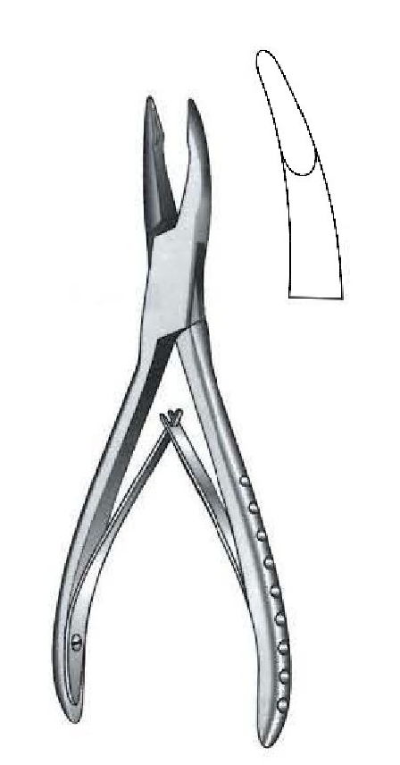 Pinza gubia para hueso Cleveland - longitud = 14.5 cm / 5-1/2"