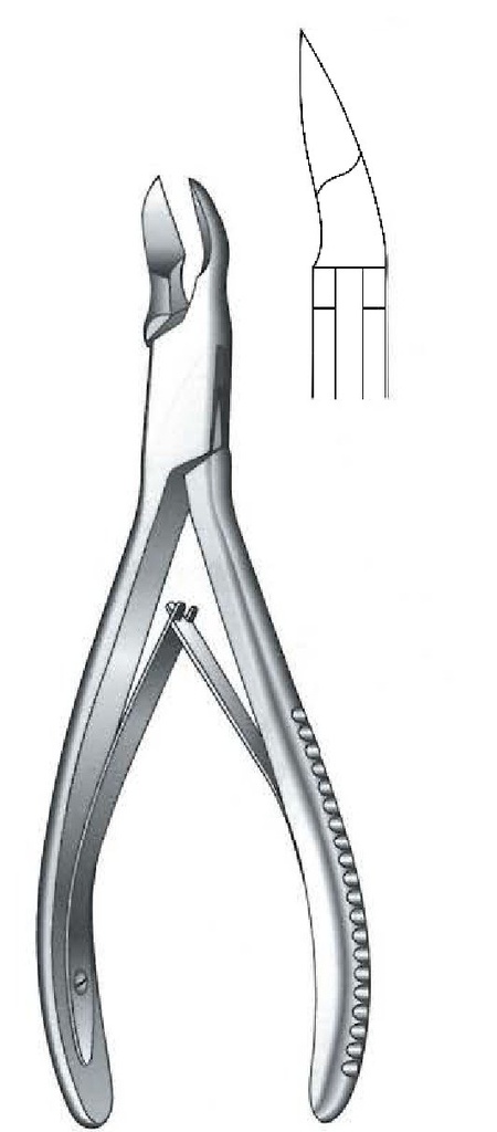 Pinza cortante para huesos Cleveland, curva - longitud = 15 cm / 6"