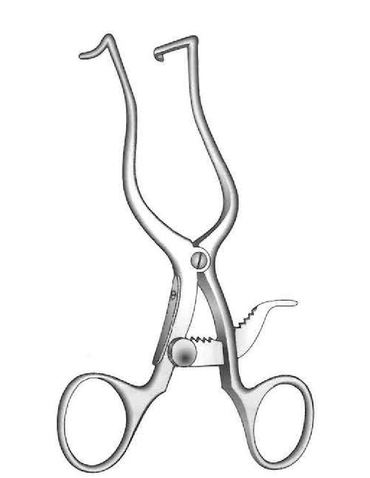 Retractor Cloward, desafilado, figura 1 - longitud = 13.5 cm / 5-1/4"
