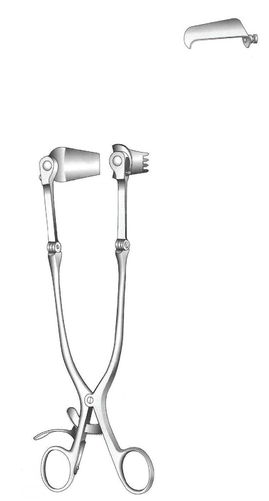Valvas para retractor Cloward, afilado - valvas = 40 mm