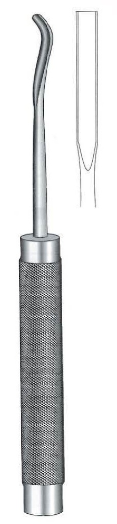 Gubia espinal Cobb, recta, ancho de valva = 7 mm - longitud = 28 cm / 11"