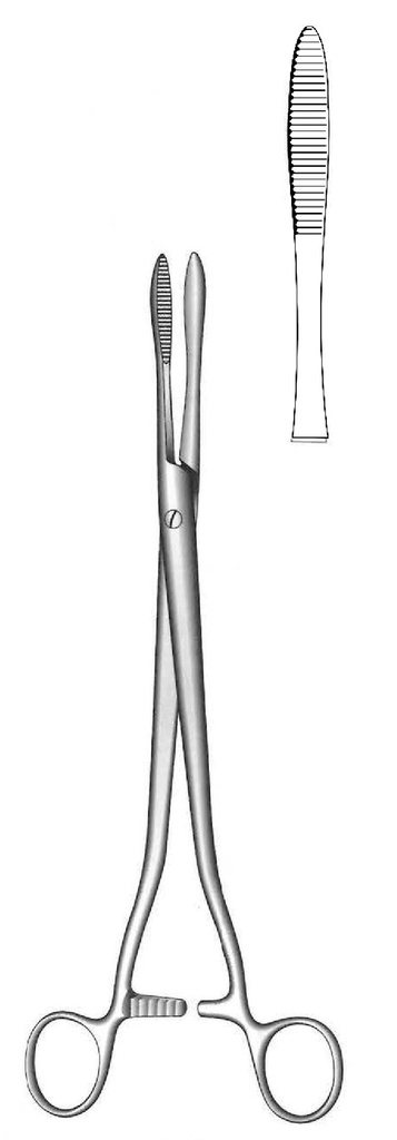 Pinza para apósitos Collin - longitud = 25 cm / 10"