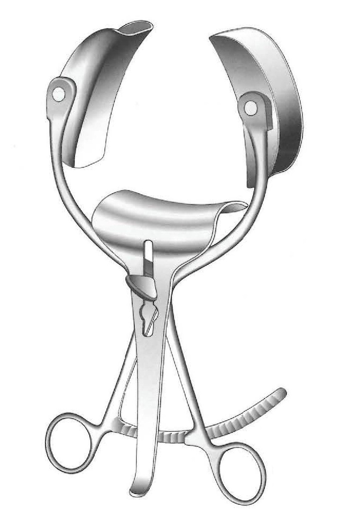 Separador abdominal Collin con valva central- longitud = 25 cm / 10"
