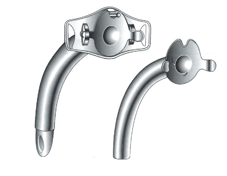 Collin tracheostomy tube, figure 2, diameter = 6 mm - outer tube length = 55 mm