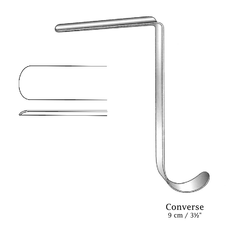Separador nasal Converse, valva = 18 x 9.5 mm - longitud = 9 cm / 3-1/2&quot;