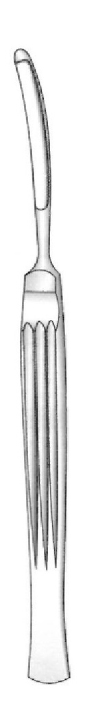 Bisturí for rhinoplasty and nasal Converse, valva curve = 4 x 35 mm - length = 16 cm / 6-1 / 4 "