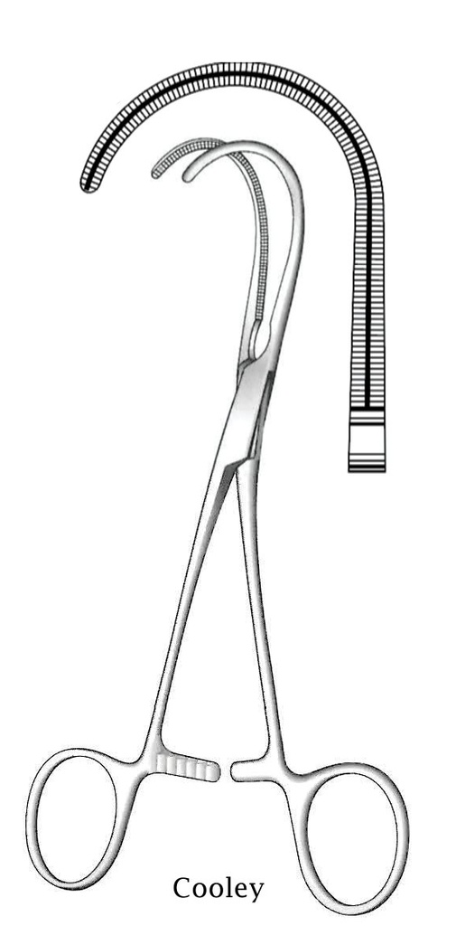 Pinza para anastomosis Cooley - longitud = 16 cm / 6-1/4"