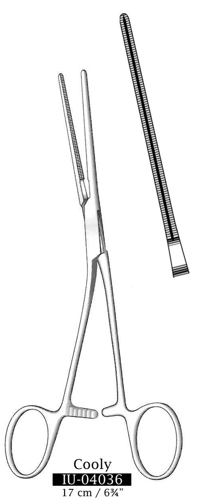 Pinza para anastomosis Cooley, figura 1 - longitud = 17 cm / 6-3/4"