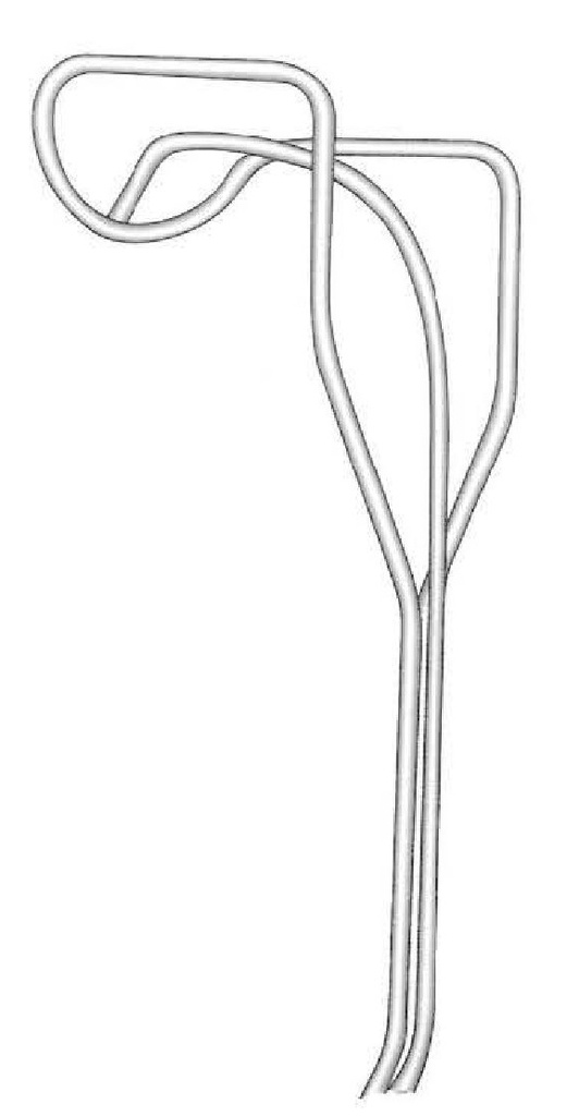 Mitral separator Cooley, right, slightly teeth - length = 24.5 cm / 9-3 / 4 "