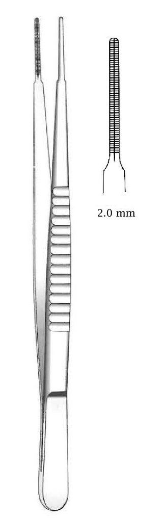 Pinza para disección vascular Cooley, ancho = 2.0 mm - longitud = 20 cm / 8"