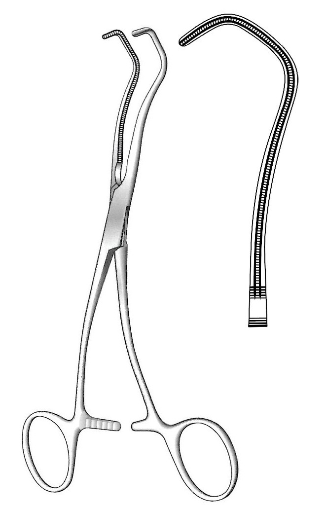 Pinza para anastomosis Cooley-Derra - longitud = 17 cm / 6-3/4"