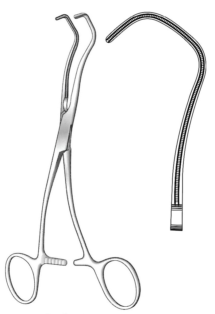 Pinza para anastomosis Cooley-Derra - longitud = 18 cm / 7"