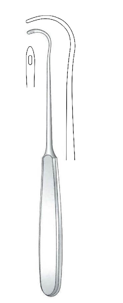 Aguja para ligadura Cooper - longitud = 20.5 cm / 8"