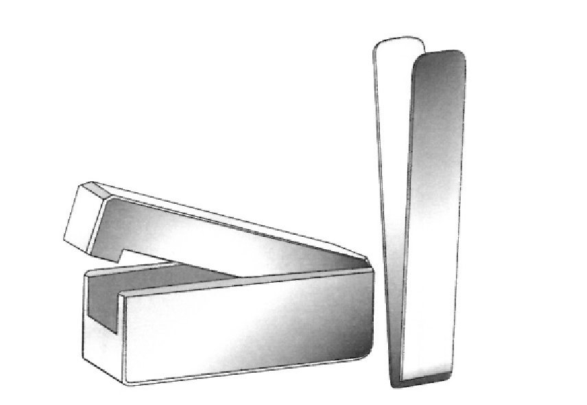 Cottle cartilage crusher - size = 65 x 30 x 30 mm
