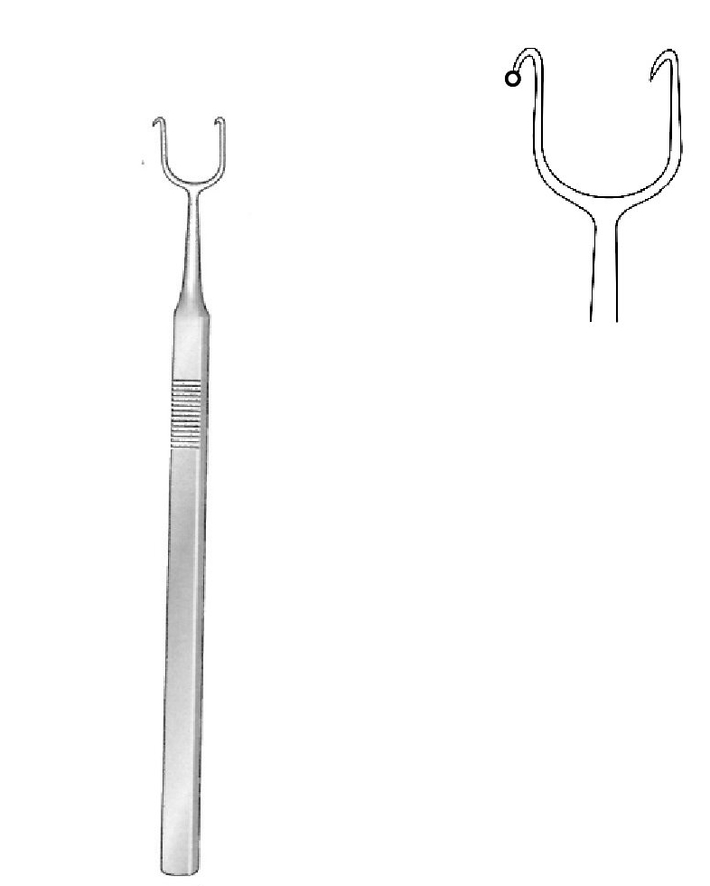 Cottle nose hook, blunt / sharp - length = 15 cm / 6"