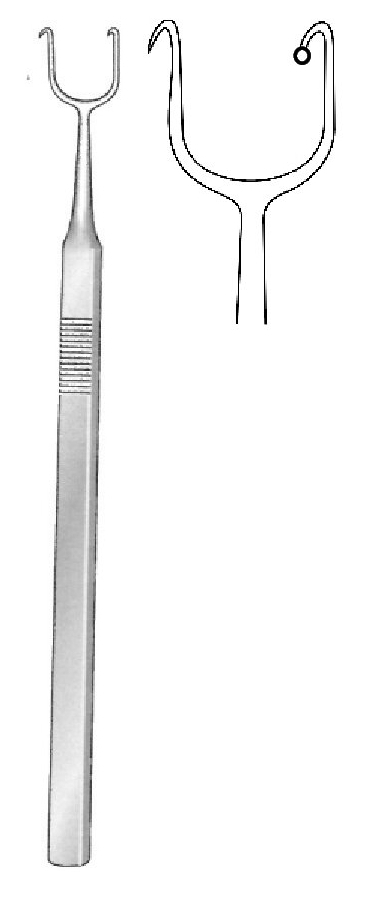 Cottle nose hook, sharp / blunt - length = 15 cm / 6"