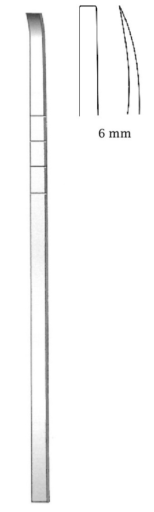 Osteohotomo cottle, curve, width = 6 mm - length = 18 cm / 7 "