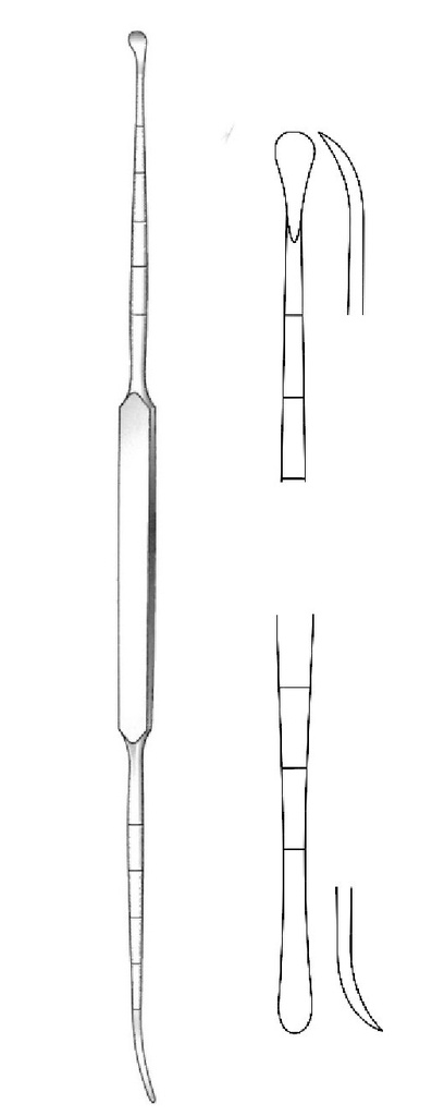 Elevador para periostio Cottle, punta = 3.3 / 3.7 mm - longitud = 23 cm / 9"