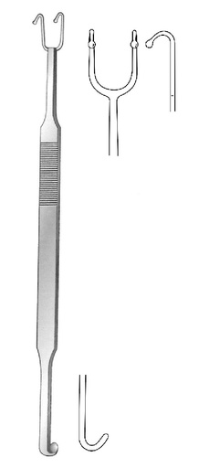 [IU-04786] Double Cottle -Neivert hook - Length = 20 cm / 8 "