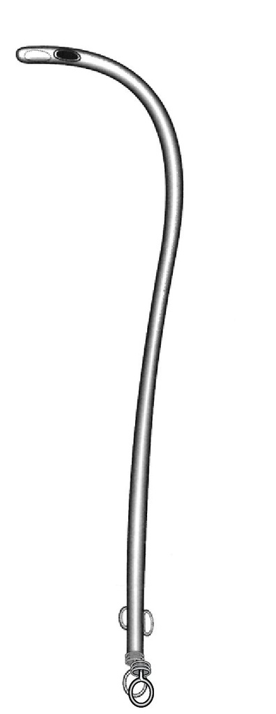 Catéter metálico Coxeter, figura 24 - longitud = 28 cm / 11&quot;