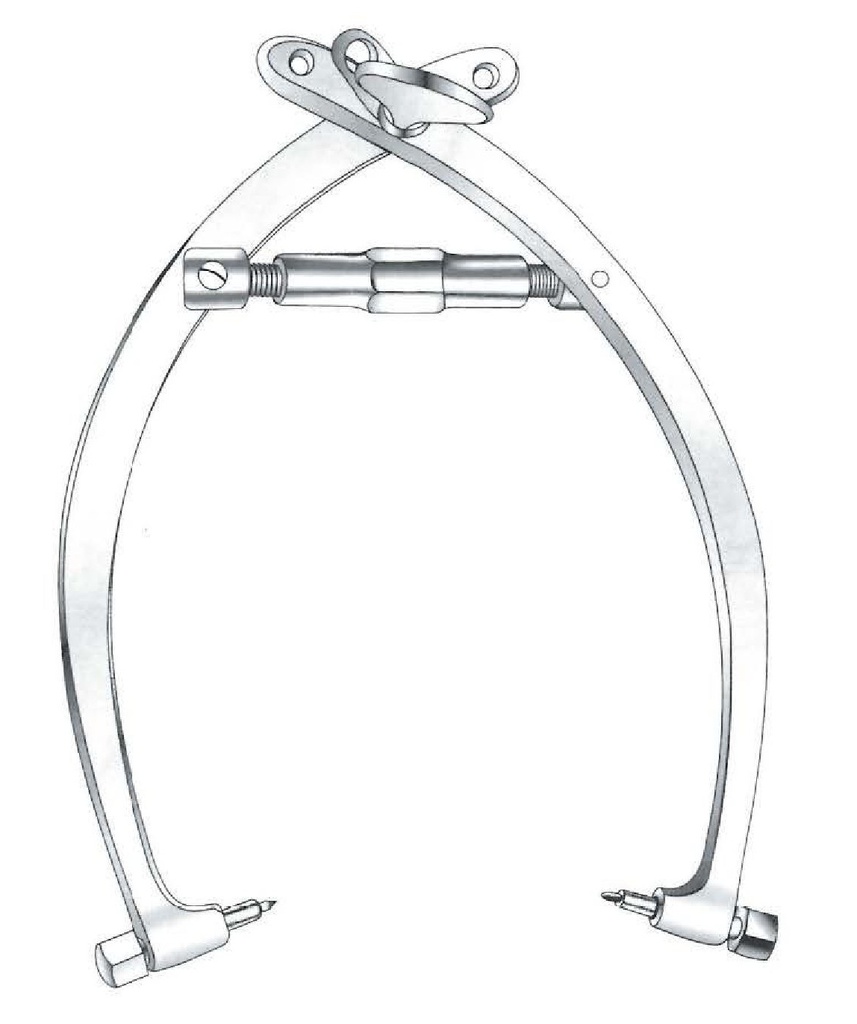 Cranial traction clamp, large