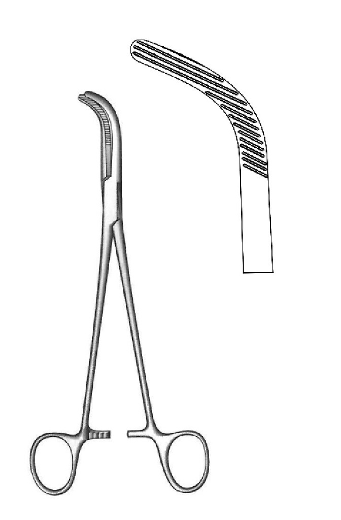 Crile bile duct clamp - length = 20 cm / 8 "