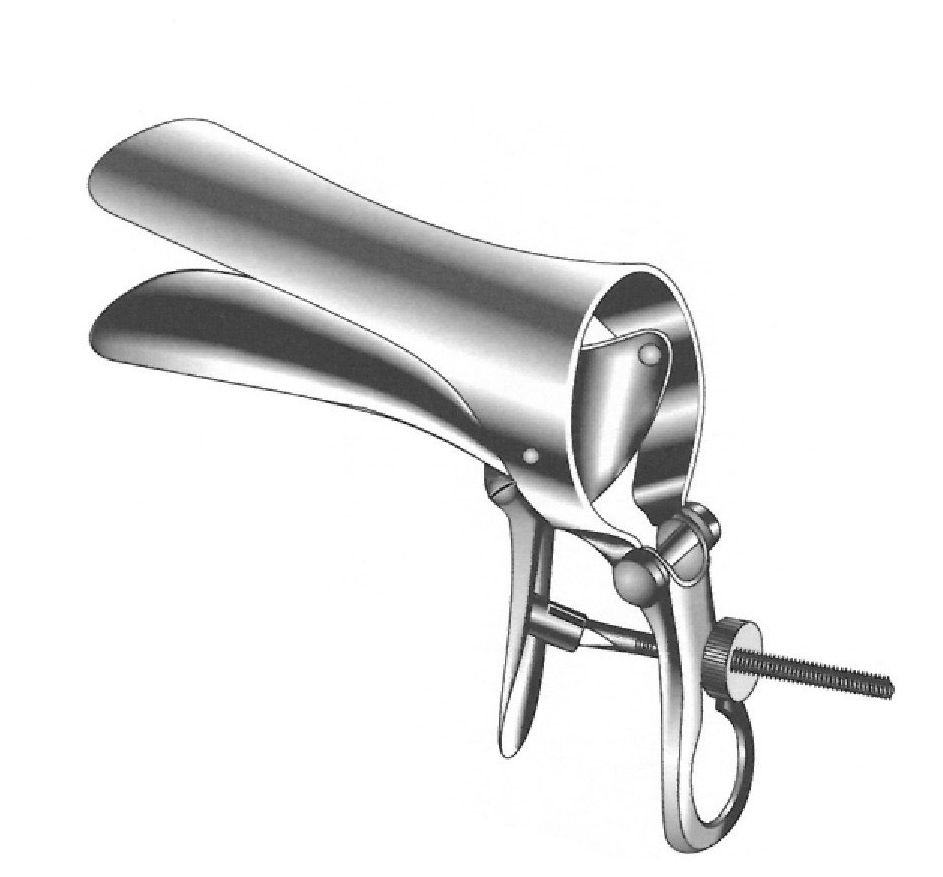 Espéculo vaginal Cusco con tornillo central - valva = 88 x 35 mm