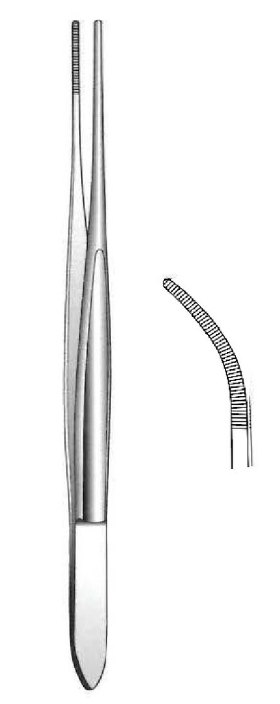 Pinza para disección Cushing, curva - longitud = 17.5 cm / 7"