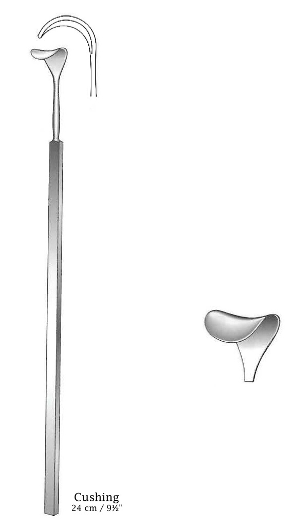 Separador Cushing, ancho = 18 mm - longitud = 24 cm / 9-1/2"