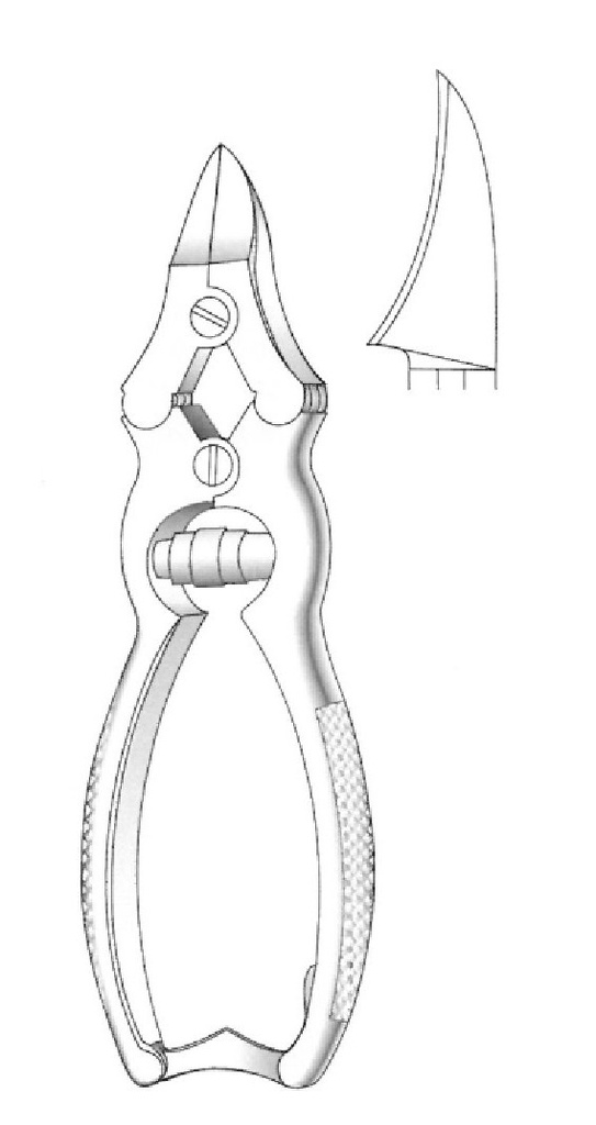 Alicate para cutículas - longitud = 15.5 cm / 6&quot;