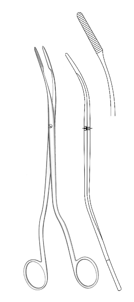 Pinza para cálculos biliares Czerny - longitud = 24.5 cm / 9-3/4"