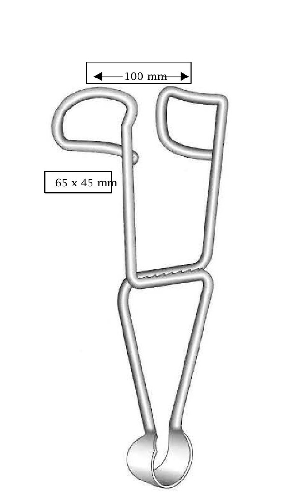 Separador Dartigues, valva = 65 x 45 mm - ancho de apertura = 100 mm