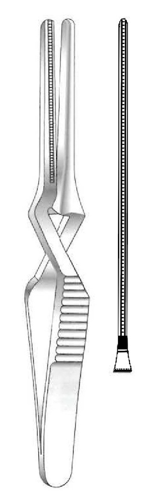 Bakey Atraumatic Bulldog clamp, straight - length = 12 cm / 4-3 / 4 "