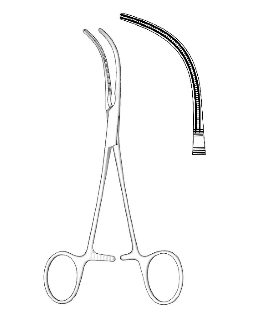 Bakey vascular clamp - length = 16 cm / 6-1 / 4 "
