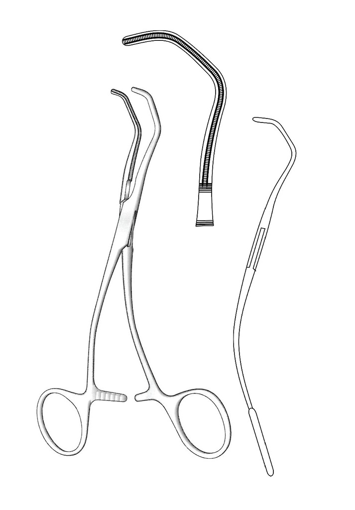 Pinza para anastomosis De Bakey - longitud = 17 cm / 6-3/4"