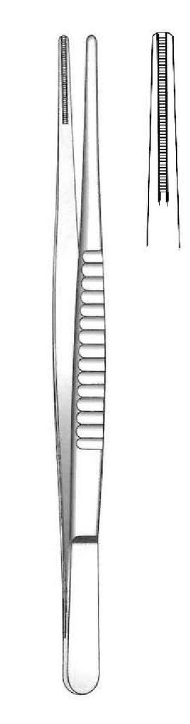 Pinza para disección atraumatica vascular De Bakey, ancho = 3.5 mm - longitud = 20 cm / 8"