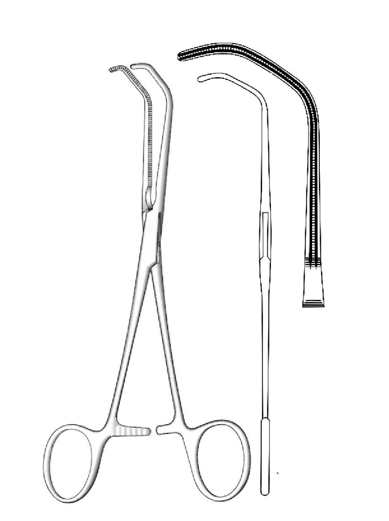 Bakey-Beck Anastomosis clamp-Length = 17 cm / 6-3 / 4 "