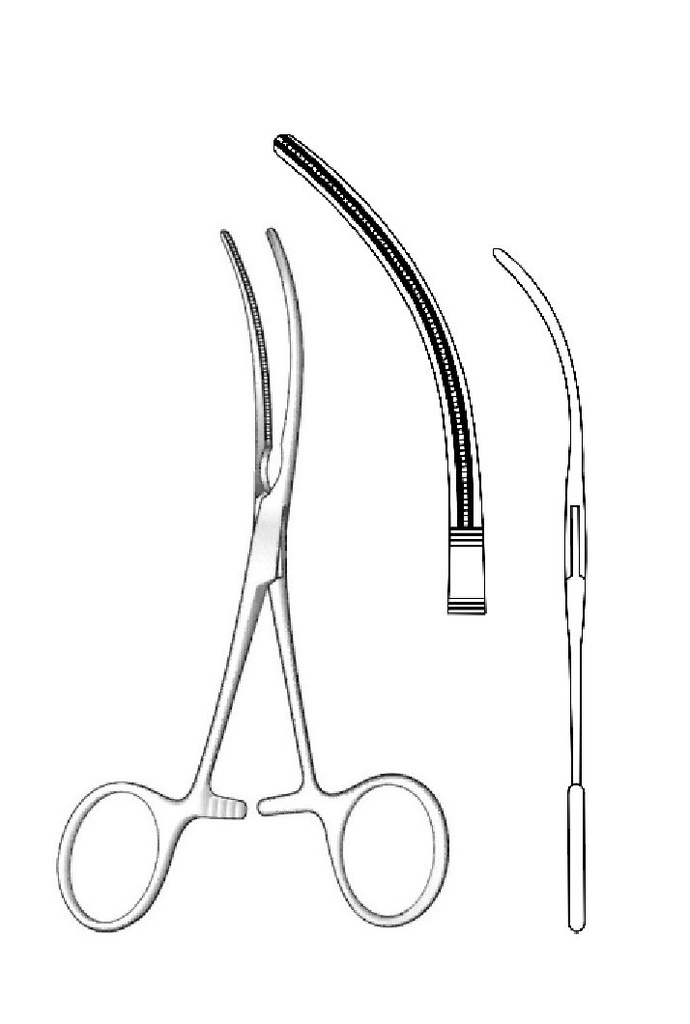 Pinza vascular Debakey, curva - longitud = 11 cm / 4-1/4"