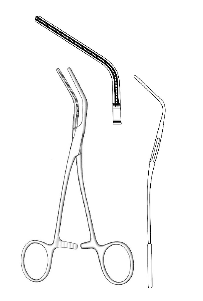Vascular clamp Debakey, curve - length = 15 cm / 6 "