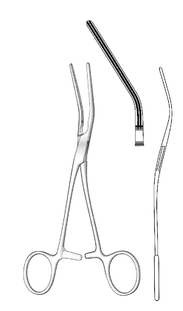 Pinza vascular Debakey, curva - longitud = 16 cm / 6-1/4"