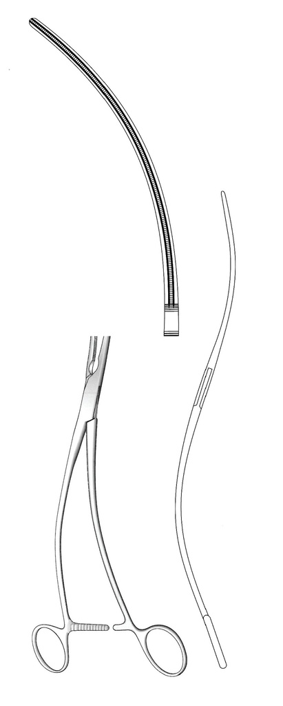 Pinza vascular Debakey, curva - longitud = 30 cm / 12"