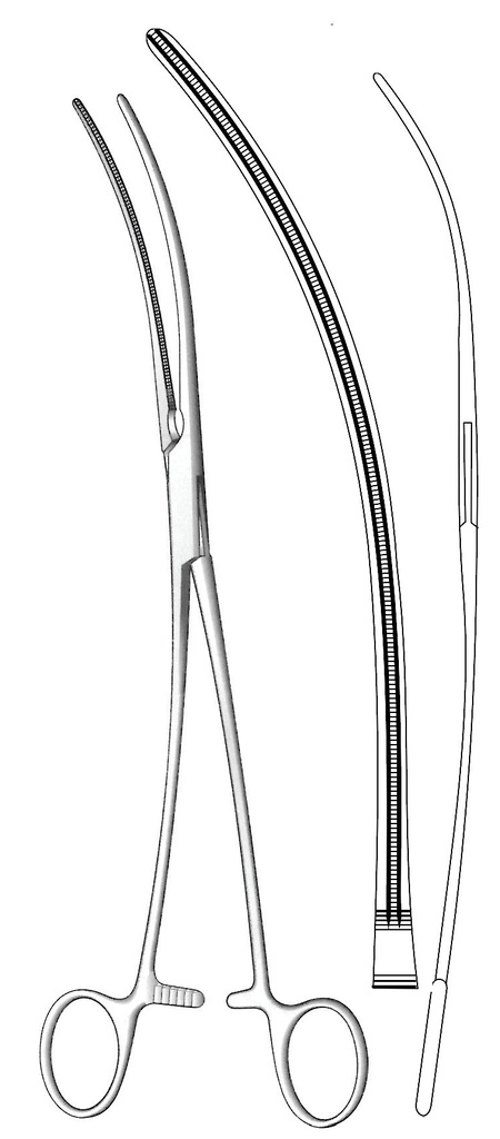 Pinza vascular Debakey, curva - longitud = 33 cm / 13"