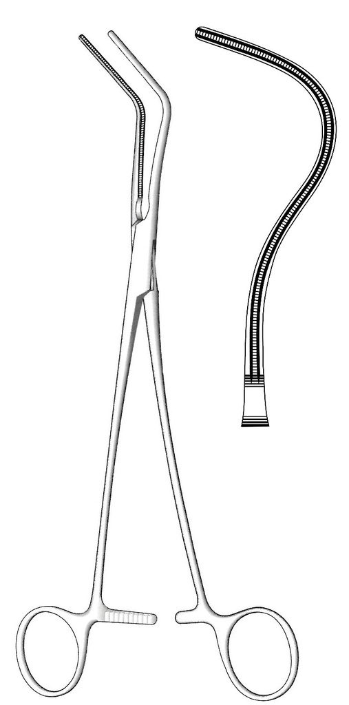 Pinza para aurícula Harken, figura 2 - longitud = 24 cm / 9-1/2"