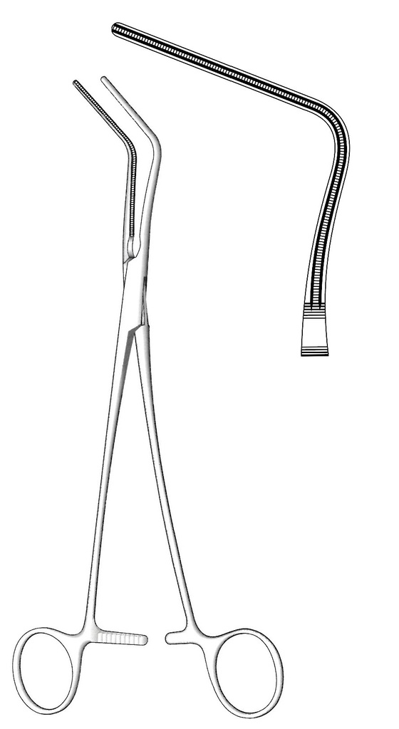 Pinza para aurícula Harken, figura 4 - longitud = 24 cm / 9-1/2"